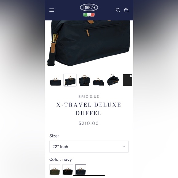 BRICS Navy XL Nylon Tote - New - Picture 2 of 7